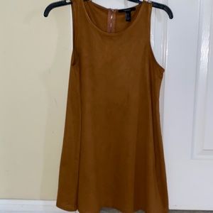 Brown suede dress